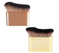 XUKZIMA Pack de 2 Brochas Multifuncionales para Maquillaje Corporal, Brocha Autobronceadora Plana, Grande para Polvos, Rubor, Base Kabuki (6,8 x 6,8 cm)
