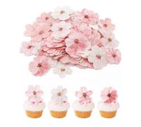 XUKZIMA Papel Comestible de Arroz, 50 Uds Tamaño Nº2 Sakura, Alta Densidad y Textura Uniforme, Permite Recortes Precisos y Pliegues Seguros para Tortas Gourmet y Bodas