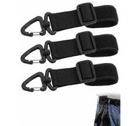 XUKZIMA Porta Guantes Cinturón Táctico con Clip y Mosquetón - Pack 3 Negro | Soporte Universal Resistente Policial, Militar y Seguridad. Acceso Rápido.