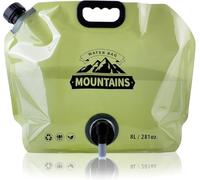 XULIDEONG Bidón de Agua Plegable, Bolsa de Agua Plegable con Grifo & Tapa Hermética, Sin BPA, Bidones de Agua Portátil para Camping, Exteriores, Senderismo, Picnics, Barbacoa, Supervivencia (Verde)