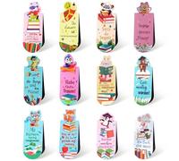 XULIERUX 12 Marcadores De Animales Con Proverbios Alemanes De Lectura, Marcadores Magnéticos Para Niños, Ideales Para Regalos De Cumpleaños, De Fiesta Y De Calendario De Adviento