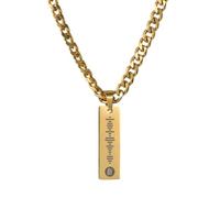 xulisimo Collar rectangular de acero inoxidable personalizable para mujer y hombre con cadena de 50 cm, colgante grabado a láser codigo cancion spotify (Dorado)