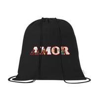 xulisimo Mochila de Algodón Orgánico con Cordones. Saco Multiusos Ligero y Reutilizable. Ideal Adultos y Niños. Mochila Tipo Saco para Gimnasio, Escuela, Viajes (Fotos AMOR)