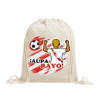 xulisimo Mochila saco personalizada para equipos de fútbol en algodón orgánico, con nombre, dorsal, género y pelo, ligera y resistente hasta 9 kg, ideal para niños y adultos (Rayo, Chico)