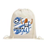 xulisimo Mochila saco personalizada para equipos de fútbol en algodón orgánico, con nombre, dorsal, género y pelo, ligera y resistente hasta 9 kg, ideal para niños y adultos (Sociedad, Chica)