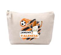 Xulisimo Neceser de algodón orgánico con Cremallera, Ligero y ecológico, Organizador de Bolso o Neceser de Viaje, Regalo a profesoras, Mujeres (Valencia, Chica)