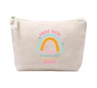 Xulisimo Neceser de algodón orgánico con Cremallera, Ligero y ecológico, Organizador de Bolso o Neceser de Viaje, Regalo a profesoras, Mujeres (Los Verdaderos Heroes seño Verde)