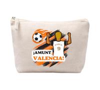 Xulisimo Neceser de algodón orgánico con Cremallera, Ligero y ecológico, Organizador de Bolso o Neceser de Viaje, Regalo a profesoras, Mujeres (Valencia, Chico)