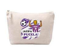 Xulisimo Neceser de algodón orgánico con Cremallera, Ligero y ecológico, Organizador de Bolso o Neceser de Viaje, Regalo a profesoras, Mujeres (Valladolid, Chico)