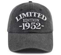 Xullaxth Edición Limitada 1950 1951 1952 1953 1954 1955 1956 1957 1958 1959 Gorra para Hombres y Mujeres, Gorra de béisbol de algodón Ajustable, 1952 Negro, Talla única