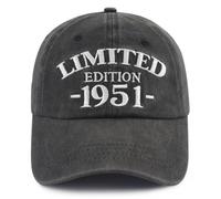 Xullaxth Edición Limitada 1950 1951 1952 1953 1954 1955 1956 1957 1958 1959 Gorra para Hombres y Mujeres, Gorra de béisbol de algodón Ajustable, 1951 Negro, Talla única