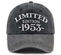 Xullaxth Edición Limitada 1950 1951 1952 1953 1954 1955 1956 1957 1958 1959 Gorra para Hombres y Mujeres, Gorra de béisbol de algodón Ajustable, 1953 Negro, Talla única