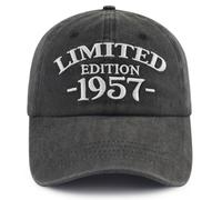 Xullaxth Edición limitada 1950 1951 1952 1953 1954 1955 1956 1957 1958 1959 Gorra para hombres y mujeres, gorra de béisbol de algodón ajustable, 1957 Negro, talla única