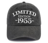 Xullaxth Edición limitada 1950 1951 1952 1953 1954 1955 1956 1957 1958 1959 Gorra para hombres y mujeres, gorra de béisbol de algodón ajustable, 1955 Negro, talla única