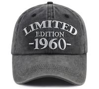 Xullaxth Edición Limitada 1960 1961 1962 1963 1964 1965 1966 1967 1968 1969 Gorra para Hombres y Mujeres, Gorra de béisbol de algodón Ajustable, 1960 Negro, Talla única