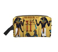 XULLZH Ancient Egypt Tribe Series - Bolsa organizadora de cosméticos portátil de gran capacidad con cremallera, color blanco, talla única, Blanco, One Size