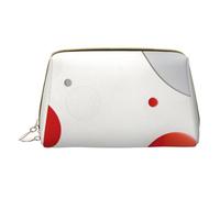 XULLZH Bolsa organizadora de artículos de tocador de viaje con estampado de lunares rojos, grises y blancos, patrón 2 de lunares, color blanco, talla única, Blanco, One Size