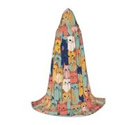 XULLZH Capa con capucha con estampado de gatos lindos en una variedad de colores para Halloween, Navidad, disfraz para mujeres, hombres y adultos