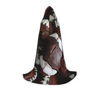 XULLZH Capa con capucha con estampado de pila de balones de fútbol, disfraz de Halloween, Navidad, para mujeres, hombres y adultos