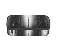 XULLZH Estuche organizador de artículos de aseo de viaje con compartimentos de gran capacidad, color blanco y negro, Negro, One Size, Moderno