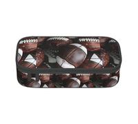 XULLZH Estuche organizador de artículos de aseo de viaje con compartimentos de gran capacidad con diseño de pila de balones de fútbol, Negro, One Size, Moderno