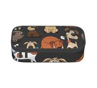 XULLZH Estuche organizador de artículos de aseo de viaje con compartimentos de gran capacidad con estampado de corgi de perro, Negro, One Size, Moderno