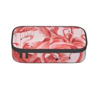 XULLZH Estuche organizador de artículos de aseo de viaje con compartimentos de gran capacidad con estampado de flamencos, Negro, One Size, Moderno