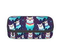 XULLZH Estuche organizador de artículos de aseo de viaje con estampado de dibujos animados de llama y gran capacidad, Negro, One Size, Moderno