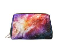 XULLZH Galaxy in The Universe - Bolsa de aseo portátil de piel con cremallera para mujer, bolsa organizadora de artículos de aseo personal, pequeña, color blanco, talla única, Blanco, One Size