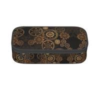 XULLZH Gears Clock Bronze Century Print - Estuche organizador de artículos de aseo de viaje con compartimentos de gran capacidad, Negro, One Size, Moderno