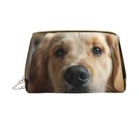 XULLZH Lindo cuenco de hueso de perro con cremallera de piel con cremallera portátil para mujer, bolsa organizadora de maquillaje pequeña, color blanco, talla única, Blanco, One Size