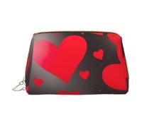 XULLZH Red Hearts - Estuche organizador de piel con cremallera para mujer, diseño de fuegos artificiales, tamaño único, color blanco, Blanco, One Size