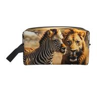 XULLZH Zebra Animal Print - Organizador portátil de gran capacidad para cosméticos con cremallera, color blanco, talla única, Blanco, One Size
