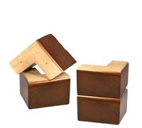 xulvoz Elevadores de cama de madera maciza en forma de L para muebles, sofá | Patas de madera maciza resistentes que elevan sofás, sofás, aparadores y armarios. Diseño en forma de L para un apoyo estable