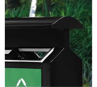 Xumh2024-3 cubo de basura cocina Contenedor de basura clasificado for exteriores, área comercial pública, contenedor de residuos metálicos