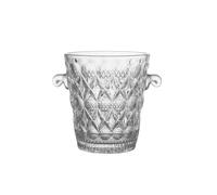 Xumh2024-3 Cubo de champán Cubo de Hielo Vidrio 1,2 l for Fiestas, pequeño Cubo Transparente for champán, Utensilios for Bar y Restaurante Enfriador de Cerveza, Bebidas y Vino