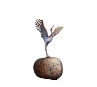 Xumh2024-3 Estatua de Adorno Adorno de Entrada grúa Cobre, artesanías Metal, Sala Estar, Dormitorio, Decoraciones for el hogar