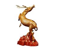 Xumh2024-3 Estatua de Adorno Adornos Xianglin Leap Qilin, Decoraciones for la Entrada de Sala Estar del hogar, Escultura Cobre, artesanías Animales Rui, Apertura inauguración casa