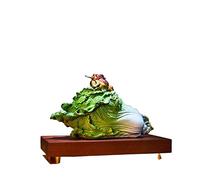 Xumh2024-3 Estatua de Adorno Cobre Completo Chino Oro Cien Riqueza Adornos de repollo Sala Estar TV gabinete Boca Estante Oficina Puerta Delantera Tienda