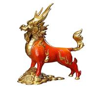 Xumh2024-3 Estatua de Adorno Color Cobre Adornos Rui Animal Decorativo Salón Entrada Oficina Artesanía Nueva Residencia