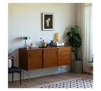 Xumh2024-3 Gabinete de Almacenamiento Tipo Buffet Gabinete de Almacenamiento Madera Maciza Vintage Pequeño hogar contra la Pared Aparador Antiguo despensa Multifuncional for el