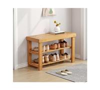 Xumh2024-3 Organizador Banco for Zapatos, Banco for de Entrada, for Estilo Simple 2/3 Niveles con Almacenamiento for Pasillo, Sala Estar, Dormitorio, Naturaleza para Entrada(60x25x45CM)