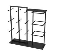 Xumh2024-3 Organizador de Armario Tienda de Ropa Interior estantes Estante exhibición Sujetadores Centro Comercial Pantalones Cortos Colgantes Doble Cara Nakajima Barra de Ropa(Negro)