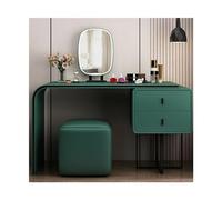 Xumh2024-3 tocador Juego de tocador Moderno Lujo con Espejo y Taburete, Maquillaje for el hogar, Muebles Dormitorio for niñas Gabinete de organizadores(Green,100cm)