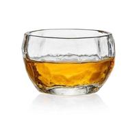 Xumh2024-3 vasos de vidrio Taza de vidrio con patrón martillo pequeño 2,8 onzas Cristalería de cocina