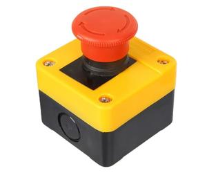XUMIUZIY 10PCS Botones de Parada de Emergencia Caja Interruptor para (1 | Botón pulsador con cabeza de seta, protección contra intemperie IP65, seguridad de maquinaria industrial, carcasa roja