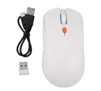 XUMIUZIY 6 en 1 AI GPT Mouse 6 Clave, Entrada de Voz de Soporte, Transcripción en Vivo, Traducción, Creación PPT, USB 2.4G, BT1, Modos BT2, 500 MAh Ergonomic Mouse para Computadora (White)