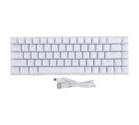 XUMIUZIY 68 Teclado con Cableas Mecánicas con Cable, RGB Backlight Blue Switch 60% Compact Gaming Keyboard con Diseño Ergonómico, para Jugadores de Portátiles para PC (White)
