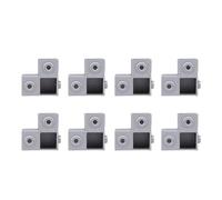 XUMIUZIY Abrazadera en Forma de L del Tubo de 3 Maneras 1 Pulgada, Conector de la Esquina de Aluminio de 90 Grados para la Barandilla del Estante de la Cerca