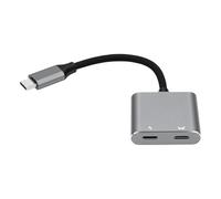XUMIUZIY Adaptador de Gafas USB C AR 100W PD 4K 60Hz Vídeo Dual | Aleación de Aluminio, Switch y ROG Ally, XREAL , Plug and Play, Uso en Viajes, Cargador de Gafas AR
